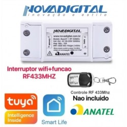 Interruptor SmartHome Wi-Fi RF 433MHz - Nova Digital